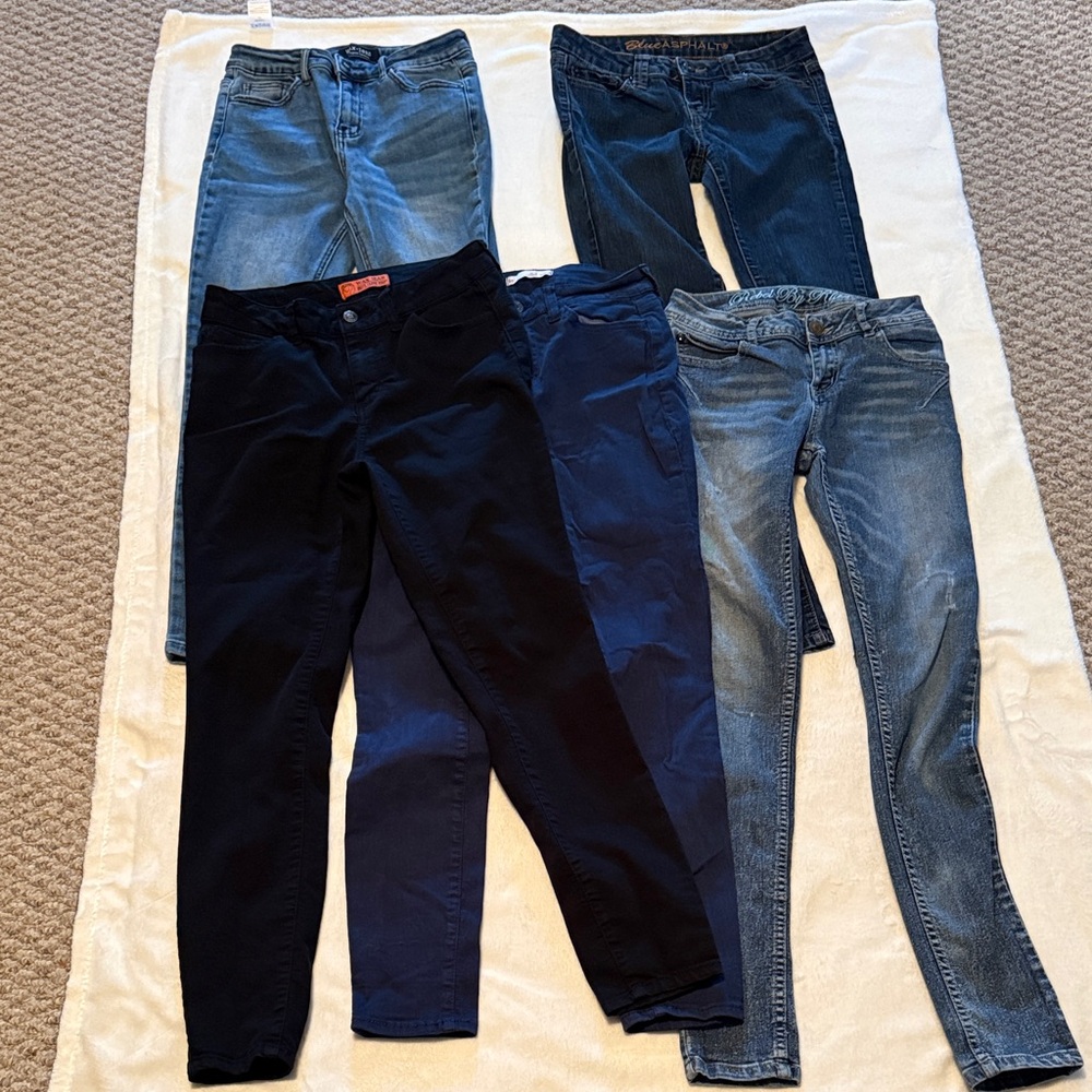 Women's Skinny Jeans Pack - Navy & Denim Blue Options